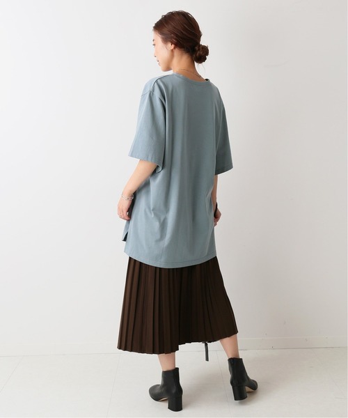 JOURNAL STANDARD relume(ジャーナルスタンダード レリューム)の「【Miho Tanaka × relume】ベルテッドスリットTシャツ◆(Tシャツ/カットソー・レディース・ブルー/ブラック・FREE)」の15枚目の写真