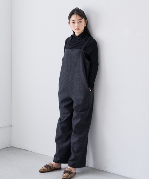 ロングサロペット ヤマダヤ　Audrey and John Wad Audrey and John Wad サロペット オーバーオール リネン混バック