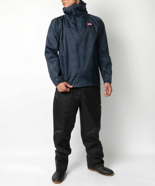 EDWIN（エドウィン）の「EDWIN/エドウィン 防水 レインスーツ セットアップ（ナイロンジャケット・メンズ・アーミー/ダークグレー/レッド/ネイビー・L/S/3L/M/XL/4L）」の3枚目の写真