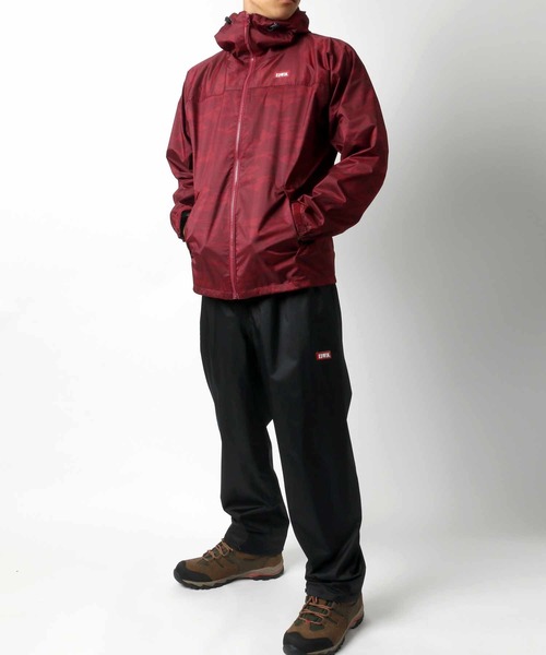 EDWIN（エドウィン）の「EDWIN/エドウィン 防水 レインスーツ セットアップ（ナイロンジャケット・メンズ・アーミー/ダークグレー/レッド/ネイビー・L/S/3L/M/XL/4L）」の4枚目の写真