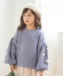 apres les cours | 袖刺繍ニット(ニット/セーター)