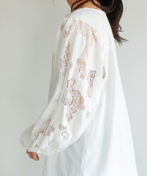 Holiday 袖レースコットンチュニックワンピース Auntie Rosa Holiday オンラインストア レディスファッション通販