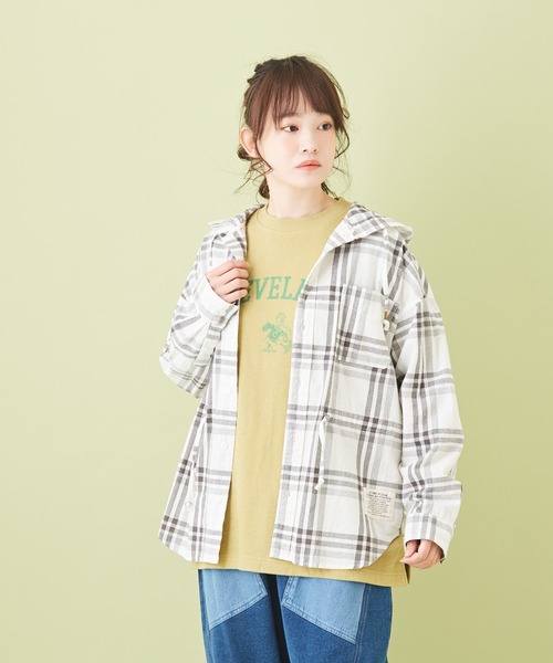 セール 空紡糸 先染め 先染め チェック Cube Sugar パーカーシャツ シャツ ブラウス ストライプ Sugar キューブシュガー のシャツ ブラウス 空紡糸 Sugar キューブシュガー のファッション