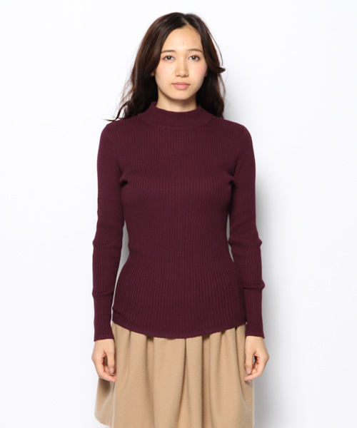 Kastane(カスタネ)の「【Kastane】ハイネックリブプルオーバー(ニット/セーター・レディース・オフホワイト/ネイビー/ボルドー・FREE)」の4枚目の写真