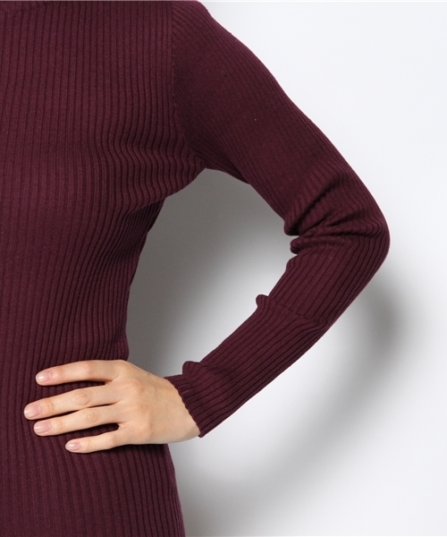 Kastane(カスタネ)の「【Kastane】ハイネックリブプルオーバー(ニット/セーター・レディース・オフホワイト/ネイビー/ボルドー・FREE)」の8枚目の写真