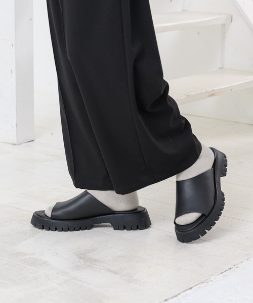 Casper John ボリュームソールコンフォートヘップサンダル S グレー Casper John ボリュームソールコンフォートヘップサンダル S