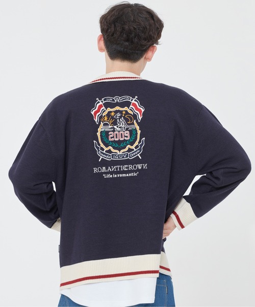 ROMANTIC CROWN(ロマンティッククラウン)の「【ROMANTIC CROWN】BUTTON UP KNIT SWEATER / ロマンティッククラウン ボタンアップ ニット セーター(ニット/セーター・メンズ・ネイビー/オートミール・MEDIUM/LARGE/SMALL/X-LARGE)」の6枚目の写真