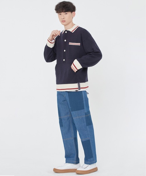 ROMANTIC CROWN(ロマンティッククラウン)の「【ROMANTIC CROWN】BUTTON UP KNIT SWEATER / ロマンティッククラウン ボタンアップ ニット セーター(ニット/セーター・メンズ・ネイビー/オートミール・MEDIUM/LARGE/SMALL/X-LARGE)」の7枚目の写真