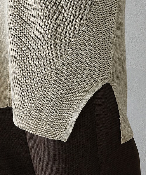 COMME CA ISM(コムサイズム)の「ノルマンディーリネン ロング ニットカーディガン(カーディガン/ボレロ・レディース・ベージュ・FREE)」の6枚目の写真