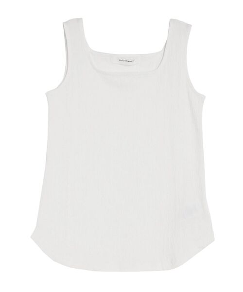 LAGUNAMOON(ラグナムーン)の「スクエアタンクトップ(Tシャツ/カットソー・レディース・ホワイト/ブラック/ブラウン・FREE)」の2枚目の写真