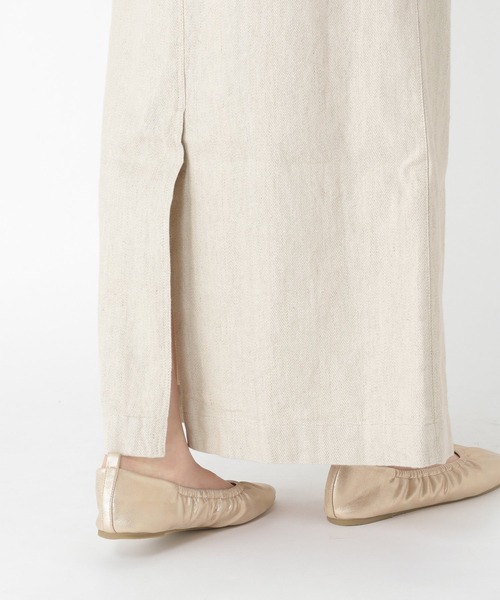 studio CLIP（スタディオクリップ）の「エプロン風マキシスカート（スカート・レディース・アイボリー/カーキ・MEDIUM/LARGE）」の4枚目の写真