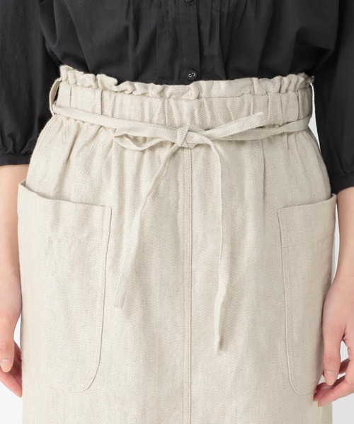 studio CLIP（スタディオクリップ）の「エプロン風マキシスカート（スカート・レディース・アイボリー/カーキ・MEDIUM/LARGE）」の14枚目の写真