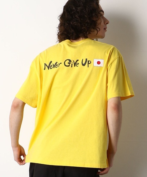 Purple&Yellow（パープルアンドイエロー）の「バックプリント 半袖Ｔシャツ（Tシャツ/カットソー・メンズ・ブラック/イエロー/ネイビー/レッド/グリーン/ホワイト・MEDIUM/SMALL/LARGE）」の5枚目の写真