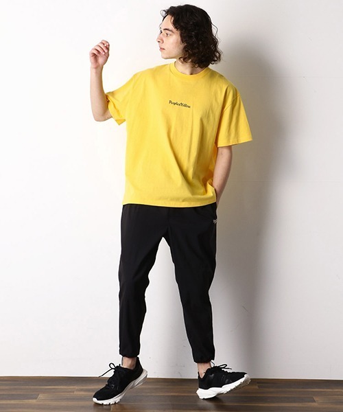 Purple&Yellow（パープルアンドイエロー）の「バックプリント 半袖Ｔシャツ（Tシャツ/カットソー・メンズ・ブラック/イエロー/ネイビー/レッド/グリーン/ホワイト・MEDIUM/SMALL/LARGE）」の8枚目の写真