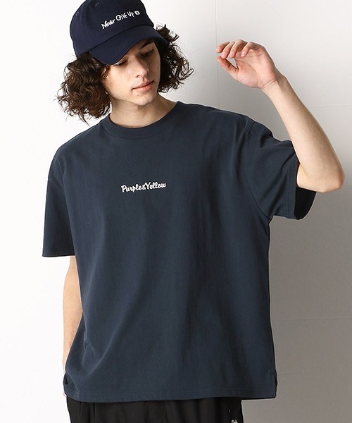 Purple&Yellow（パープルアンドイエロー）の「バックプリント 半袖Ｔシャツ（Tシャツ/カットソー・メンズ・ブラック/イエロー/ネイビー/レッド/グリーン/ホワイト・MEDIUM/SMALL/LARGE）」の21枚目の写真