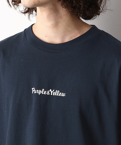 Purple&Yellow（パープルアンドイエロー）の「バックプリント 半袖Ｔシャツ（Tシャツ/カットソー・メンズ・ブラック/イエロー/ネイビー/レッド/グリーン/ホワイト・MEDIUM/SMALL/LARGE）」の16枚目の写真