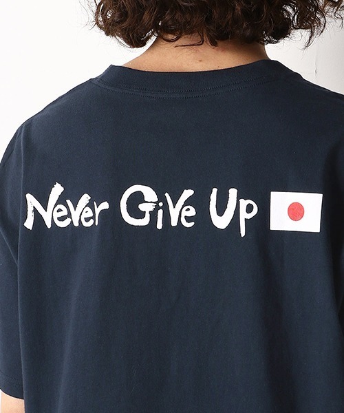 Purple&Yellow（パープルアンドイエロー）の「バックプリント 半袖Ｔシャツ（Tシャツ/カットソー・メンズ・ブラック/イエロー/ネイビー/レッド/グリーン/ホワイト・MEDIUM/SMALL/LARGE）」の19枚目の写真