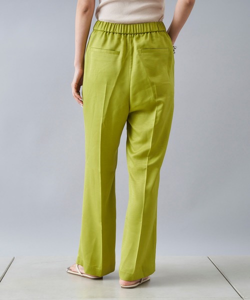 DouDou（ドゥドゥ）の「サテンイージーセンプレパンツ（その他パンツ・レディース・オフホワイト/グリーン系その他/サーモンピンク・FREE）」の8枚目の写真