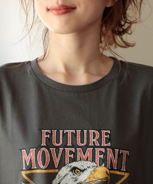 DONOBAN(ドノバン)の「イーグルフレンチスリーブTEE(Tシャツ/カットソー・レディース・ライトベージュ/チャコール・M)」の15枚目の写真