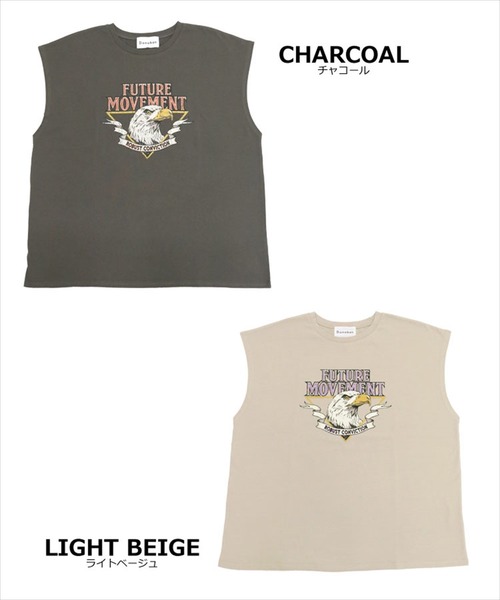 DONOBAN(ドノバン)の「イーグルフレンチスリーブTEE(Tシャツ/カットソー・レディース・ライトベージュ/チャコール・M)」の18枚目の写真