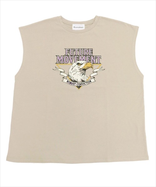 DONOBAN(ドノバン)の「イーグルフレンチスリーブTEE(Tシャツ/カットソー・レディース・ライトベージュ/チャコール・M)」の20枚目の写真