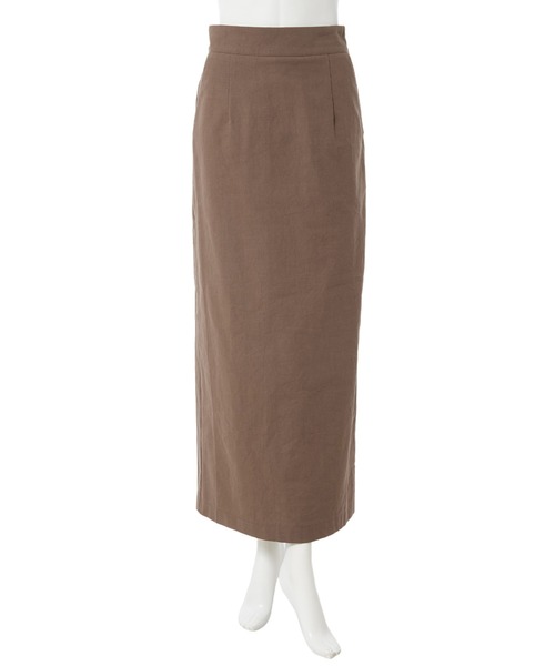 fifth（フィフス）の「【スタイリストプロデュース】綿麻タイトスカート（スカート・レディース・ベージュ/ブラウン/ラベンダー・MEDIUM/SMALL）」の8枚目の写真