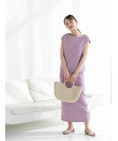 fifth（フィフス）の「【スタイリストプロデュース】綿麻タイトスカート（スカート・レディース・ベージュ/ブラウン/ラベンダー・MEDIUM/SMALL）」の14枚目の写真