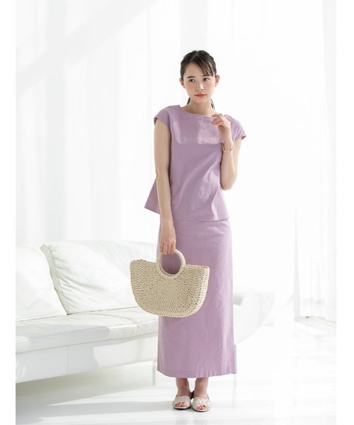 fifth（フィフス）の「【スタイリストプロデュース】綿麻タイトスカート（スカート・レディース・ベージュ/ブラウン/ラベンダー・MEDIUM/SMALL）」の15枚目の写真