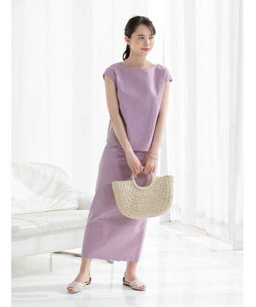 fifth（フィフス）の「【スタイリストプロデュース】綿麻タイトスカート（スカート・レディース・ベージュ/ブラウン/ラベンダー・MEDIUM/SMALL）」の16枚目の写真