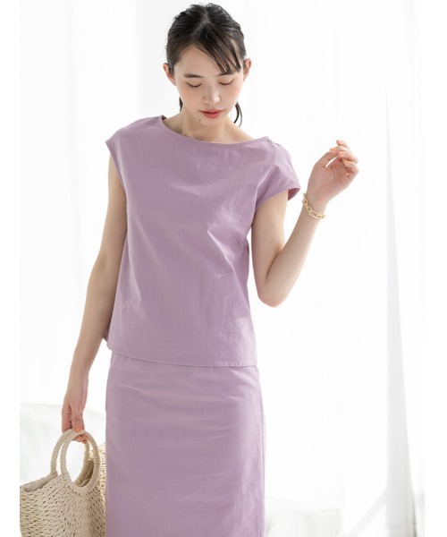 fifth（フィフス）の「【スタイリストプロデュース】綿麻タイトスカート（スカート・レディース・ベージュ/ブラウン/ラベンダー・MEDIUM/SMALL）」の22枚目の写真