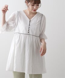 RAY CASSIN | パイピングチュニックブラウス(シャツ/ブラウス)