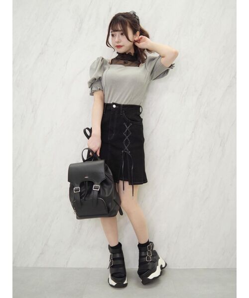 EATME（イートミー）の「CUT OUTリブTOP（Tシャツ/カットソー