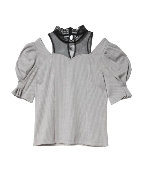 EATME（イートミー）の「CUT OUTリブTOP（Tシャツ/カットソー