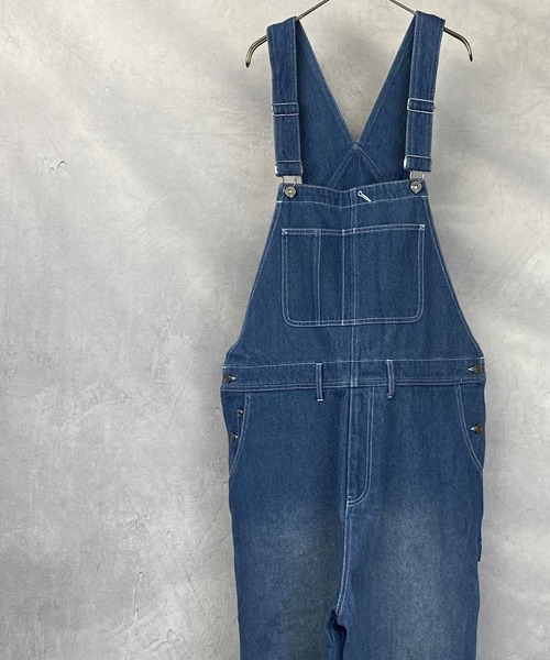 BLUE MEN TRIP（ブルーメントリップ）の「10ozデニム ワイドシルエット オーバーオール（サロペット/オーバーオール・メンズ・ブラック/インディゴブルー/キナリ/ワンウォッシュ/ケミカルウォッシュ/ストライプ・L/M/S）」の22枚目の写真