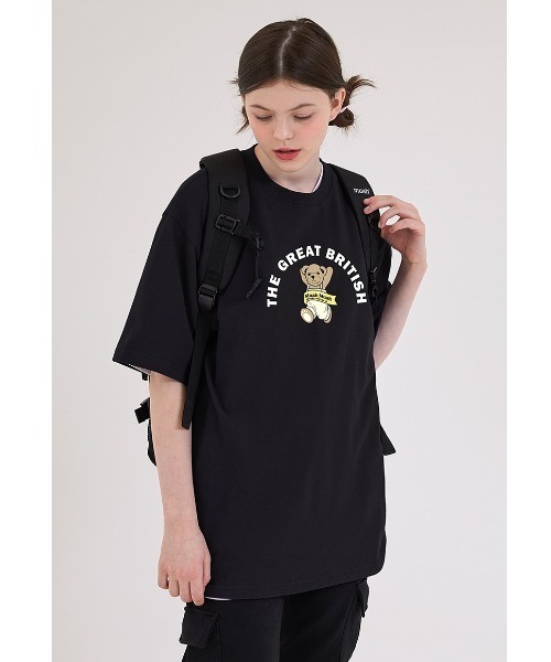 muahmuah(ムーアムーア)の「『muah muah/ムーアムーア』×『teddy bear/テディベア』Running Bareline Short-sleeved T-shirt/ランニングテディベア半袖Tシャツ(Tシャツ/カットソー・レディース・ホワイト/ブラック/ブルー/ネイビー/パープル・FREE)」の15枚目の写真