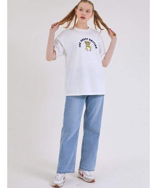 muahmuah(ムーアムーア)の「『muah muah/ムーアムーア』×『teddy bear/テディベア』Running Bareline Short-sleeved T-shirt/ランニングテディベア半袖Tシャツ(Tシャツ/カットソー・レディース・ホワイト/ブラック/ブルー/ネイビー/パープル・FREE)」の21枚目の写真