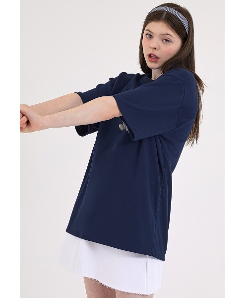 muahmuah(ムーアムーア)の「『muah muah/ムーアムーア』×『teddy bear/テディベア』Running Bareline Short-sleeved T-shirt/ランニングテディベア半袖Tシャツ(Tシャツ/カットソー・レディース・ホワイト/ブラック/ブルー/ネイビー/パープル・FREE)」の7枚目の写真