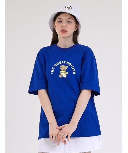 muahmuah(ムーアムーア)の「『muah muah/ムーアムーア』×『teddy bear/テディベア』Running Bareline Short-sleeved T-shirt/ランニングテディベア半袖Tシャツ(Tシャツ/カットソー・レディース・ホワイト/ブラック/ブルー/ネイビー/パープル・FREE)」の16枚目の写真
