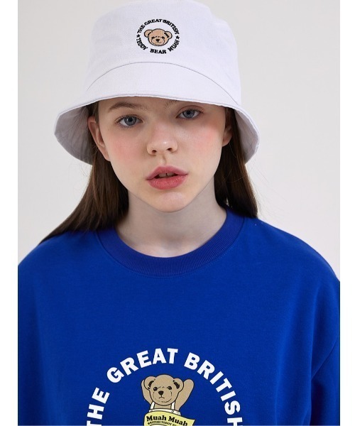 muahmuah(ムーアムーア)の「『muah muah/ムーアムーア』×『teddy bear/テディベア』Running Bareline Short-sleeved T-shirt/ランニングテディベア半袖Tシャツ(Tシャツ/カットソー・レディース・ホワイト/ブラック/ブルー/ネイビー/パープル・FREE)」の13枚目の写真