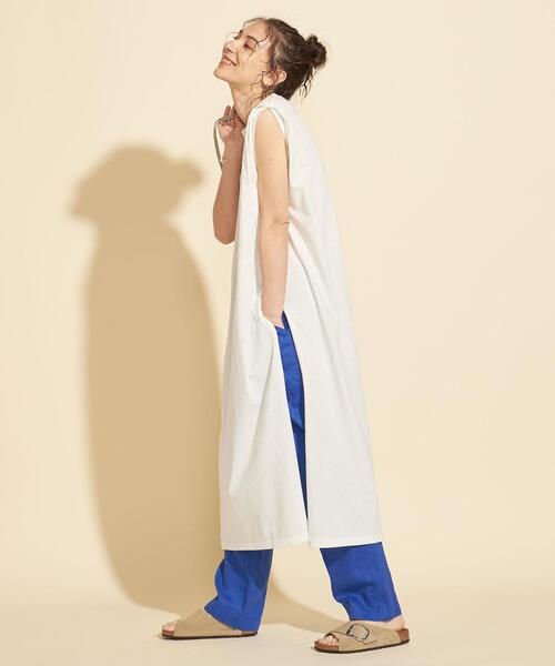 BEAUTY&YOUTH UNITED ARROWS(ビューティーアンドユースユナイテッドアローズ)の「BY∴ コットンサイドスリットノースリーブワンピース(ワンピース・レディース・オフホワイト/ブラック/ライトピンク・FREE)」の16枚目の写真