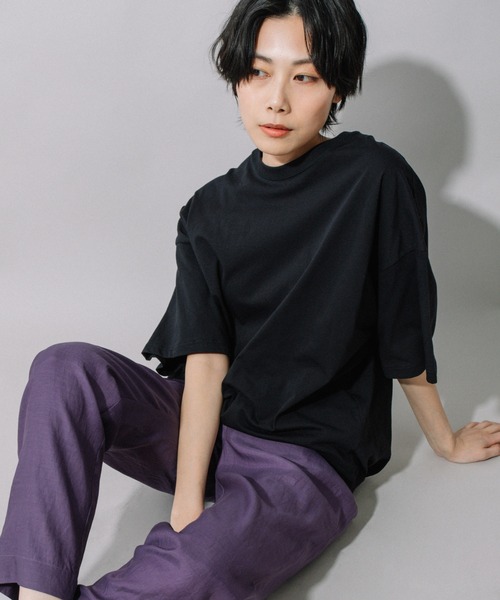 Munich（ミューニック）の「プレミアムコットン　バックタックプルオーバー（Tシャツ/カットソー・レディース・ダークグレー/ライトベージュ/キャメル/レッド/ホワイト/ブラック・FREE）」の4枚目の写真