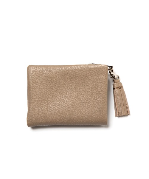 Beau're(ヴュレ)の「BEAURE ヴュレ カウレザー 二つ折り 財布(財布・レディース・スモークピンク/ホワイト/ゴールド/シルバー/ブルー系その他/サックスブルー/ブラック/グリーン/ライトイエロー/ベージュ/レンガ/ラベンダー/ダークグリーン/キャメル/カーキブラウン/オリーブ/オレンジ・FREE/SMALL)」の3枚目の写真