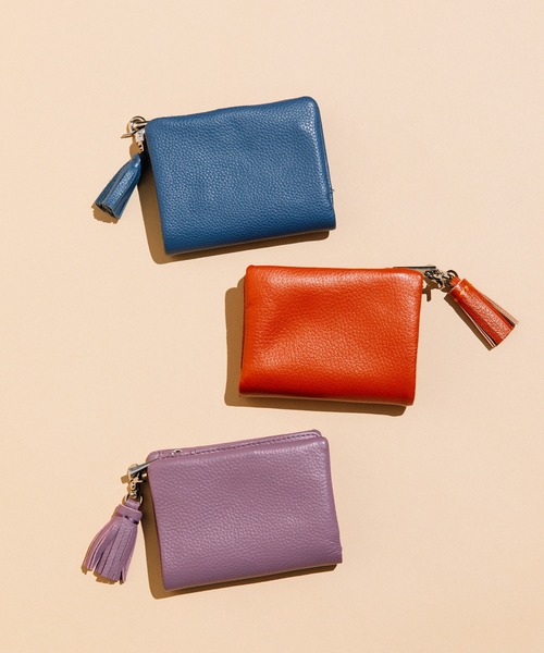 Beau're(ヴュレ)の「BEAURE ヴュレ カウレザー 二つ折り 財布(財布・レディース・スモークピンク/ホワイト/ゴールド/シルバー/ブルー系その他/サックスブルー/ブラック/グリーン/ライトイエロー/ベージュ/レンガ/ラベンダー/ダークグリーン/キャメル/カーキブラウン/オリーブ/オレンジ・FREE/SMALL)」の21枚目の写真