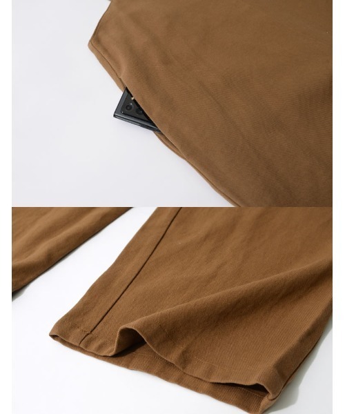 Re:EDIT(リエディ)の「リネンタッチダブルストラップストレートサロペット(サロペット/オーバーオール・レディース・キャメル/ダークブラウン/アイボリー・SHORT/LARGE/MEDIUM)」の18枚目の写真