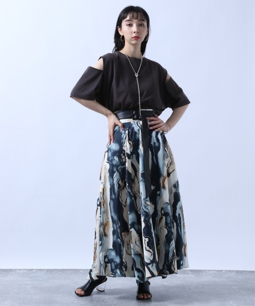 HARE（ハレ）の「ピグメントカタアキTシャツ(HARE)（Tシャツ/カットソー・レディース・オフホワイト/ブラック/パープル/グリーン・FREE）」の9枚目の写真