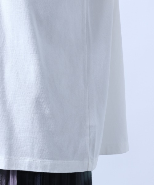 HARE（ハレ）の「ピグメントカタアキTシャツ(HARE)（Tシャツ/カットソー・レディース・オフホワイト/ブラック/パープル/グリーン・FREE）」の6枚目の写真