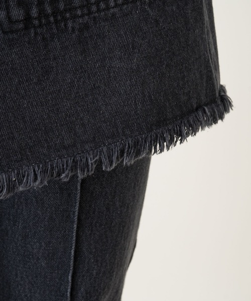 Kastane（カスタネ）の「デニムラップスカート×パンツSET（デニムパンツ・レディース・ブルー/ブラック・2/1）」の12枚目の写真