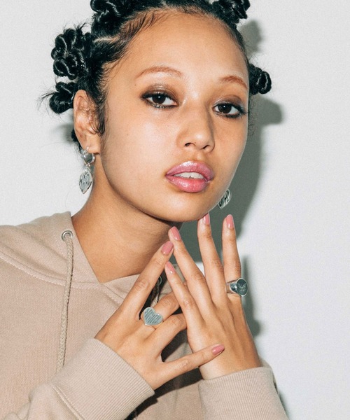 X-girl（エックスガール）の「GIRLY LOGO RING（リング・レディース・B/C・11/13/9）」の4枚目の写真