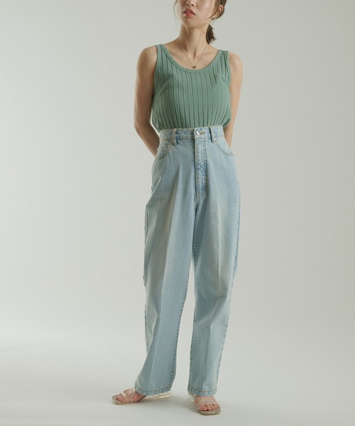 CIAOPANIC（チャオパニック）の「【SCENE by ciaopanic/シーン バイ チャオパニック】ベーシックリブタンクトップ/WEB・一部店舗限定（タンクトップ・レディース・ダークブラウン/グリーン/キャメル・FREE）」の15枚目の写真