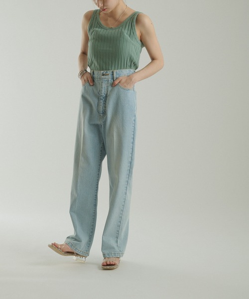 CIAOPANIC（チャオパニック）の「【SCENE by ciaopanic/シーン バイ チャオパニック】ベーシックリブタンクトップ/WEB・一部店舗限定（タンクトップ・レディース・ダークブラウン/グリーン/キャメル・FREE）」の16枚目の写真